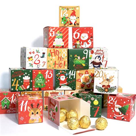 Traditional Christmas Advent Calendar Box