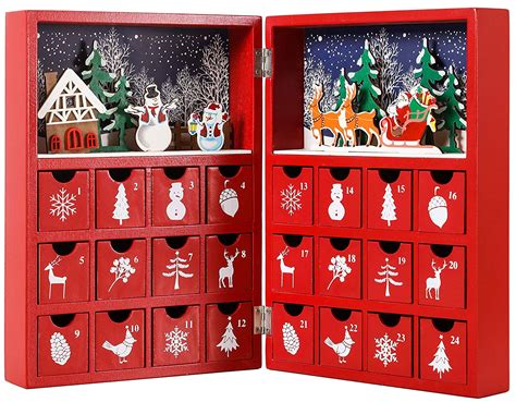 Traditional Christmas Advent Calendar Box