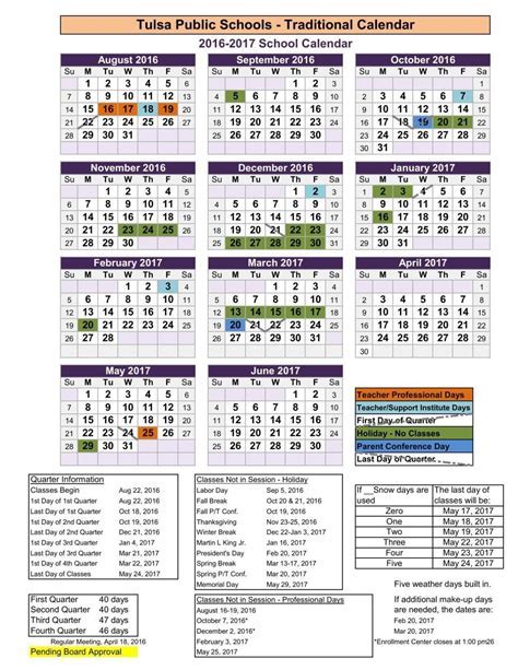 Tulsa Schools Calendar Tips Image 3