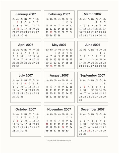 Types of 2007 Calendars