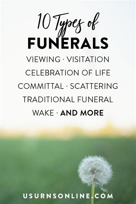 Types of Funeral Services