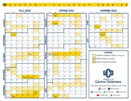 UCO Academic Calendar