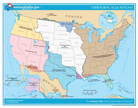 US Territorial Acquisitions Map 1900