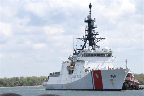 USCG Cutter James participating in an international exercise