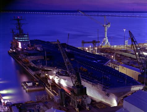 USS Abraham Lincoln in dry dock