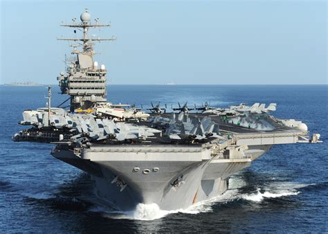 USS Abraham Lincoln at sunset