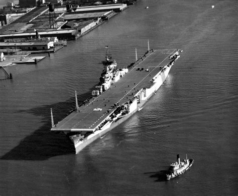 USS Hornet CV-12 Approaching Norfolk