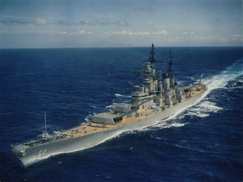 USS New Jersey firing its 16-inch guns