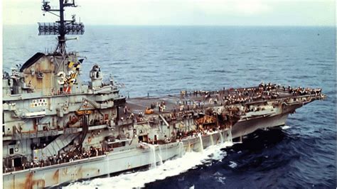 USS Oriskany damage in 1966