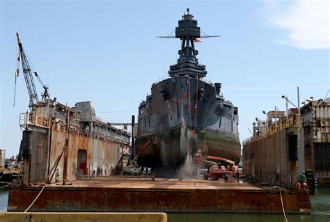 USS Texas restoration work