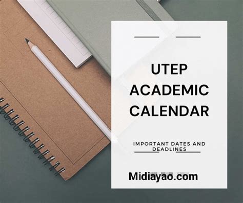 UTEP Academic Calendar Important Dates