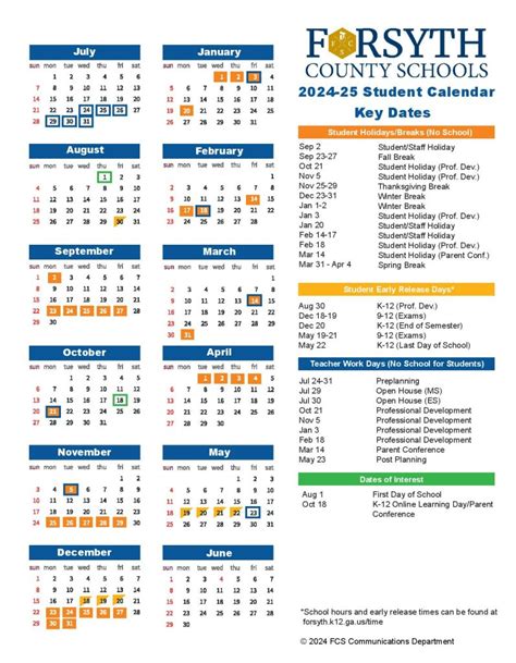 Understanding Forsyth Schools Calendar