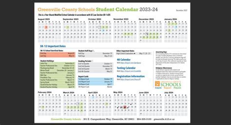 Understanding Greenville Schools Calendar