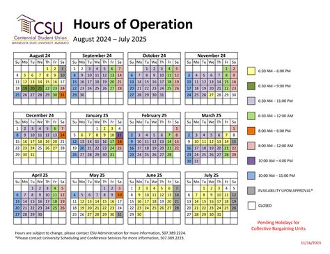 Understanding MNSU Calendar Interface