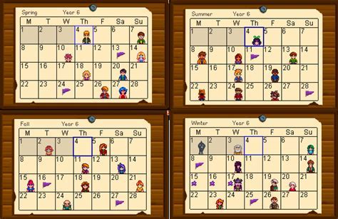 Understanding the Stardew Calendar