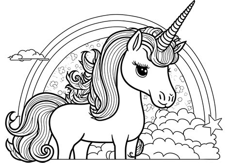 Unicorn Coloring Pages for Children