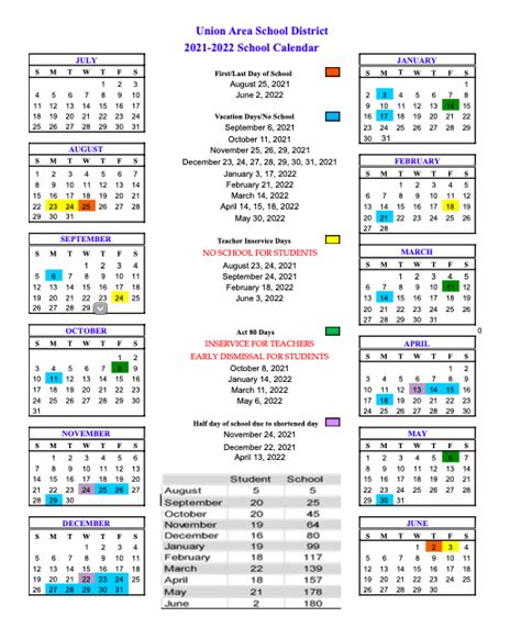 Union County Schools Calendar 2024