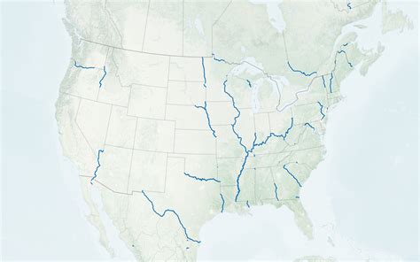 US Map with Rivers