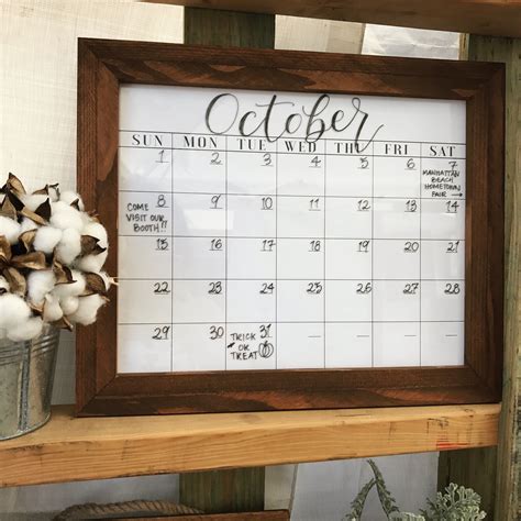 Using Calendar Dry Erase Board