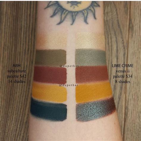 Venus Palette Comparison