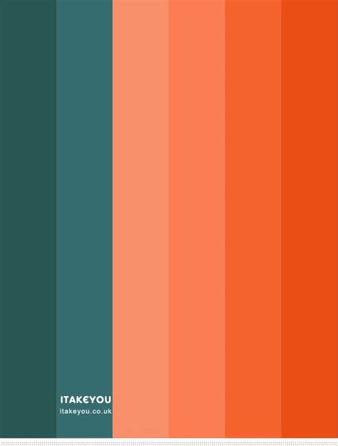 Vibrant Teal Orange Color Palette Inspiration