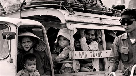 Vietnamese refugees fleeing carpet bombing