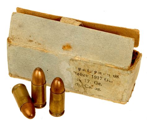 Pistol ammunition used during WWI