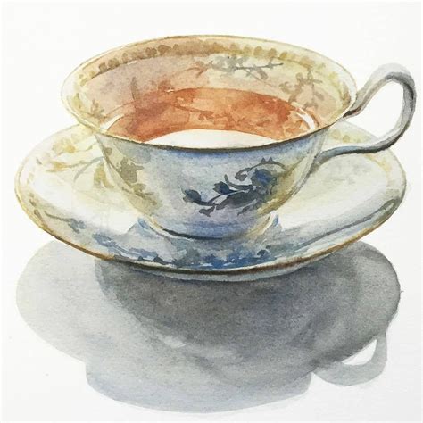 Watercolor Tea Saucer