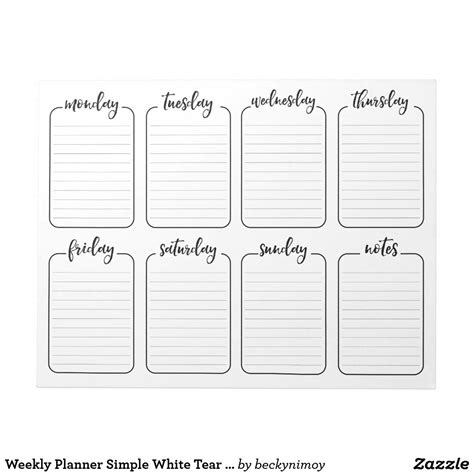 Weekly Tear Away Calendars