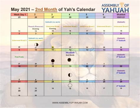 Yah Calendar Guide Tradition