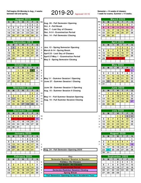 TAMUCC Academic Calendar Image 2