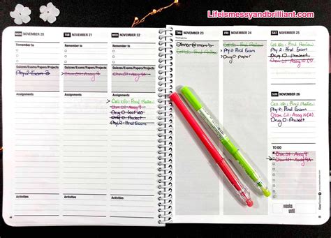 Academic Planner Ideas