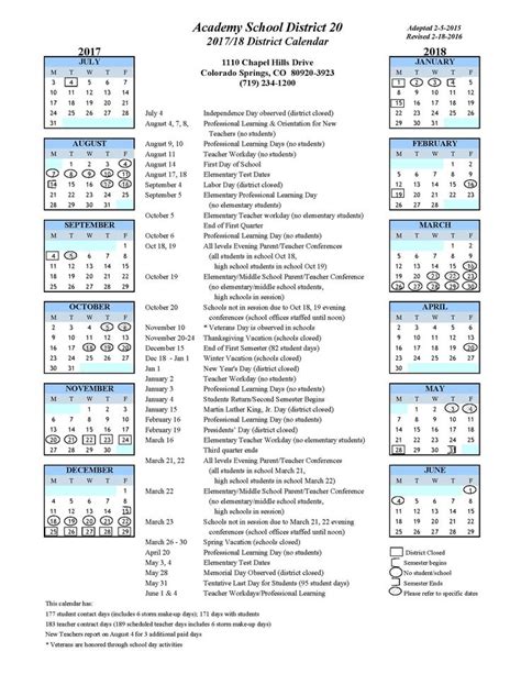 Academy District 20 Calendar Image 4