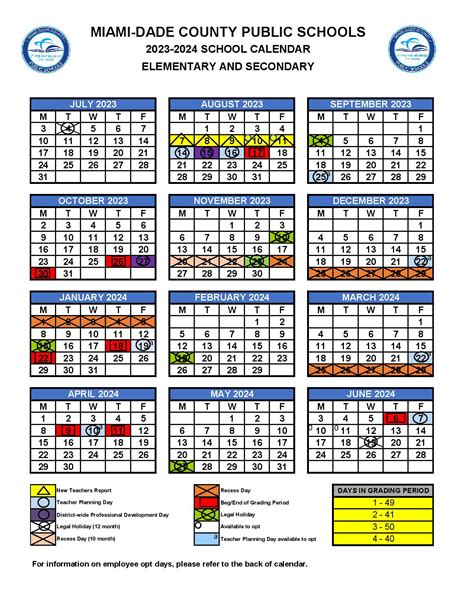 Academy Elementary School Calendar Overview