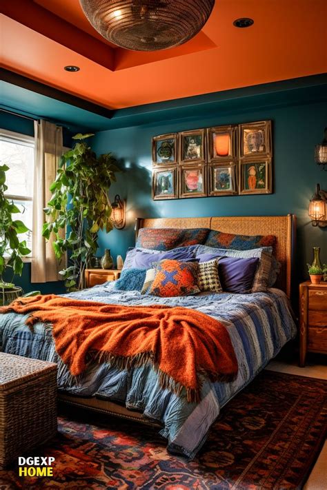 Accent Wall Blue Orange