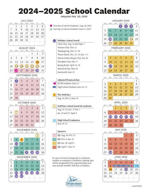 Accessibility of VB Schools Calendar Image