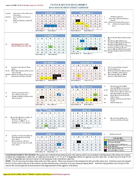 Accessing Council Rock School District Calendar