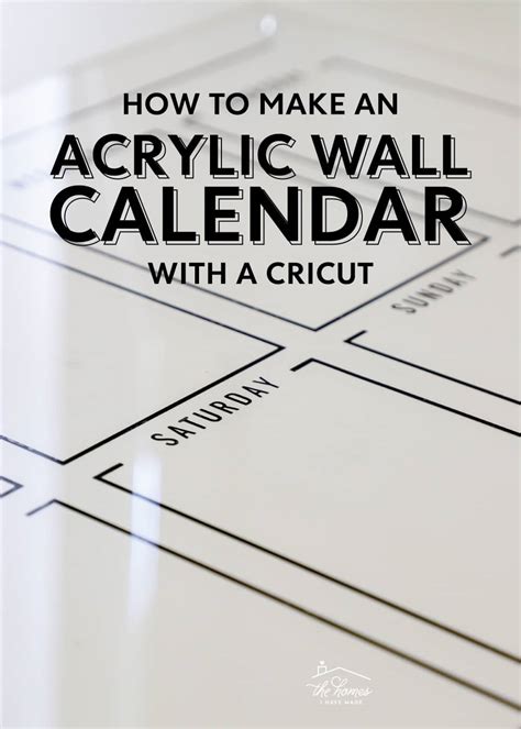 Acrylic wall calendar tips and tricks