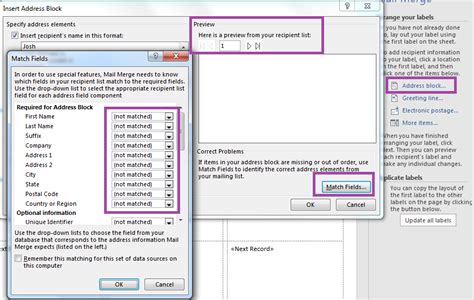 Address Label Troubleshooting