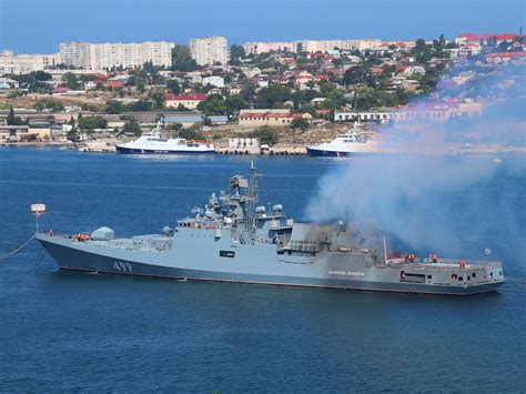 Admiral Makarov with a Helicopter on Board