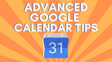 Advanced Calendar Tips