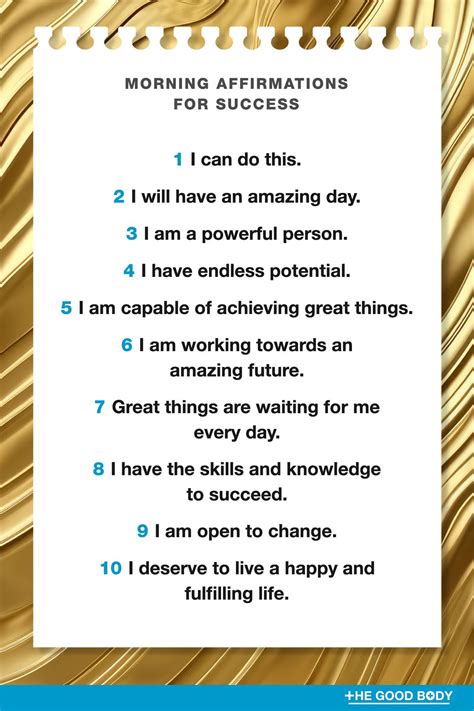 Affirmations for success