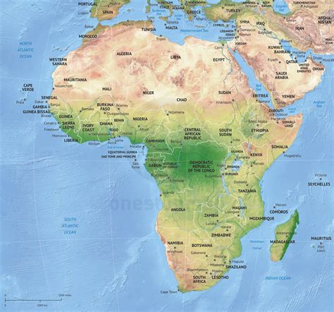 Africa continent map