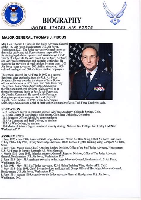 Air Force Biography