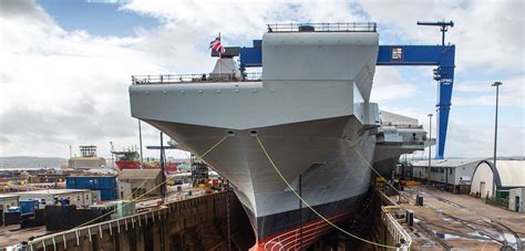 Aircraft carrier in dry dock