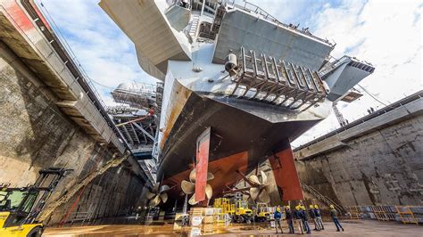 Aircraft carrier dry dock maintenance