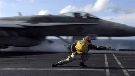 Finishing Touches on an Aircraft Carrier