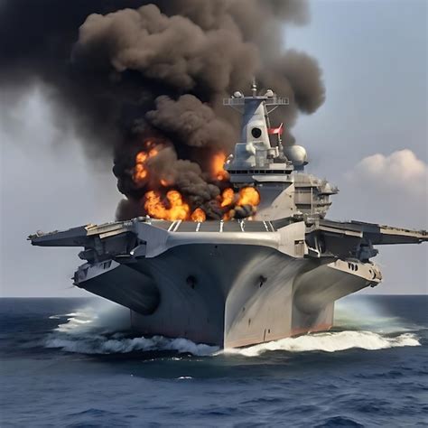 Aircraft Carrier Fire Image 2