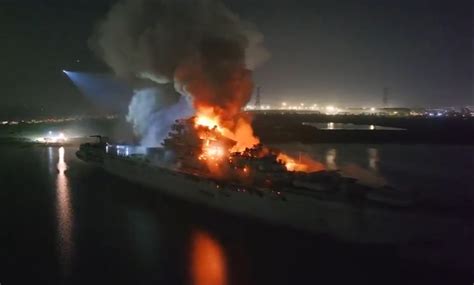 Aircraft Carrier Fire Image 4