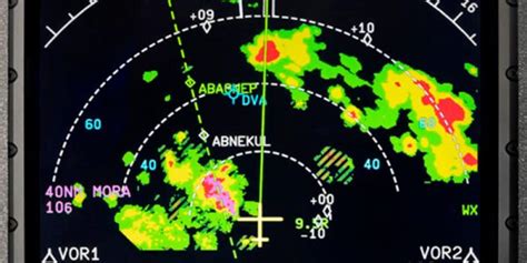 A weather radar system used to track storms and lightning